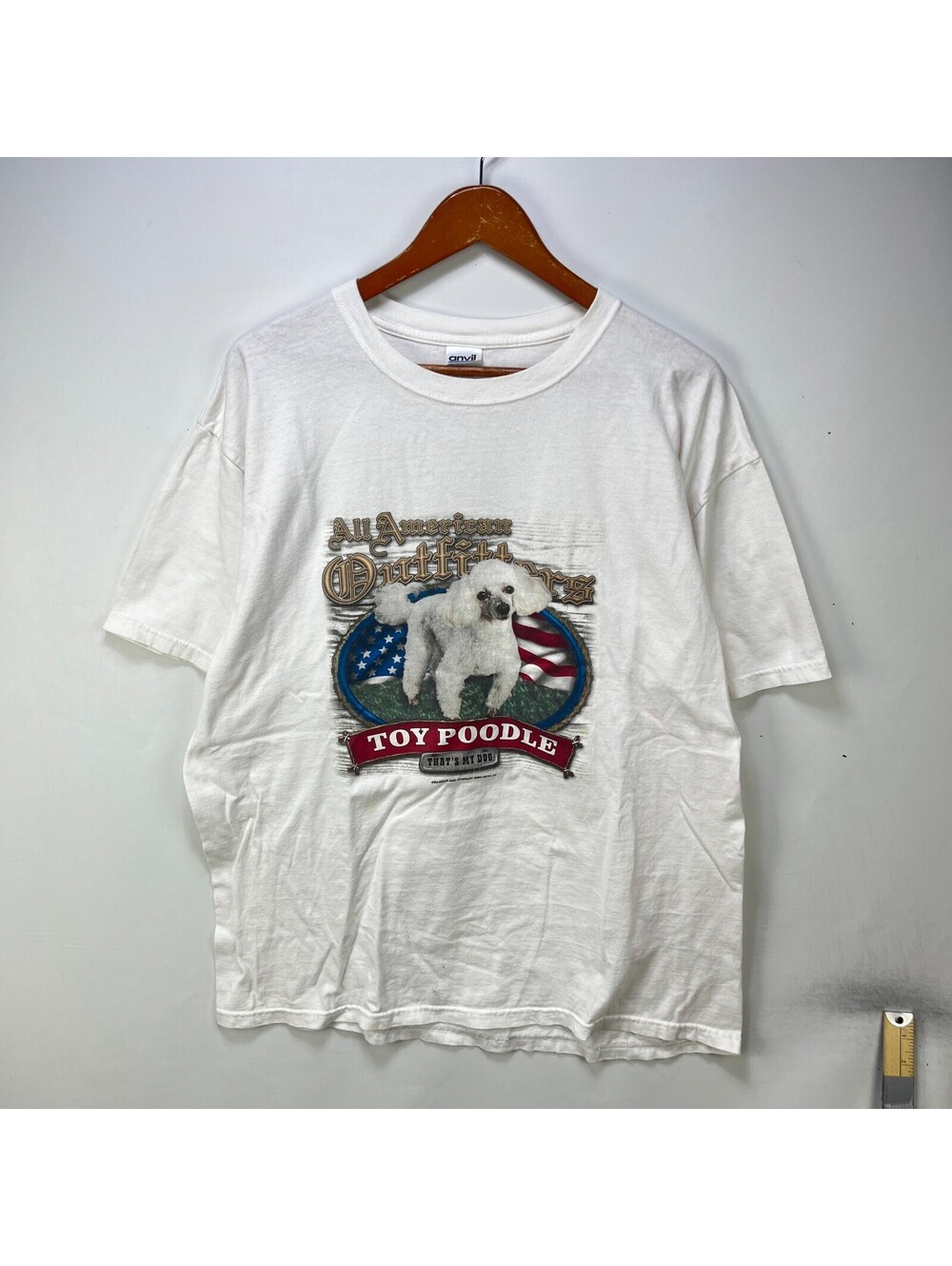 Vintage Dog Poodle Puppy USA T Shirt XL